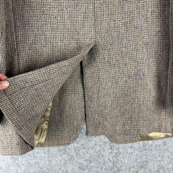Vintage Culwell & Son Wool Tweed Blazer Sport Coat Mens 42R Beige 2 Button 80s - Picture 15 of 16